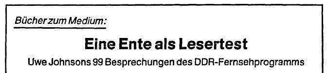 Wolfgang Werth: Eine Ente als Lesertest